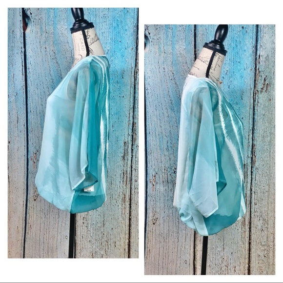 ALFANI NWT Linear Dye Smocked Tie Dye Top - Picture 5 of 12